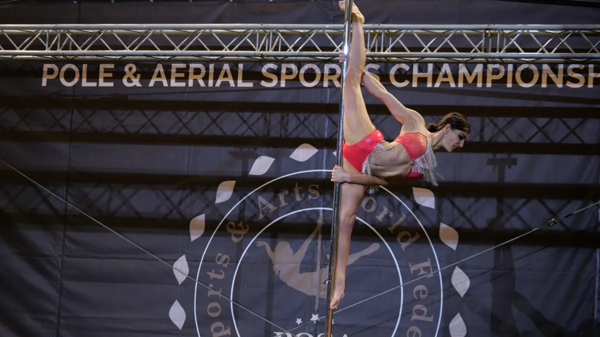 Dorottya Litkei on stage at the World Championship